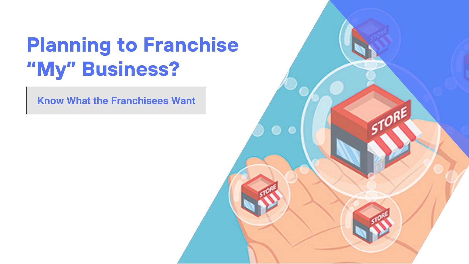 Planning to Franchise “My” Business? Know What the Franchisees Want
